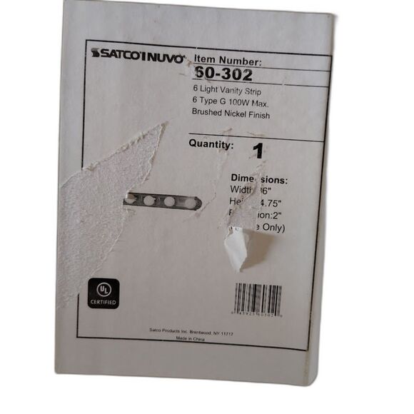 SATCO Nuvo 36 inch Brushed Nickel Bathroom Vanity Light New Open Box 60-302 - Picture 7 of 11